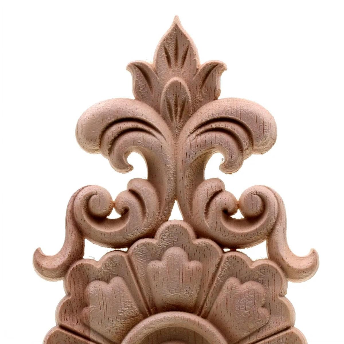 Drewniane aplikacje kwiatowe rzeźbione w drewnie aplikacja drewniana kalkomania meble architektoniczne szafka rama drzwi ściana wystrój domu 37 * 16 cm
