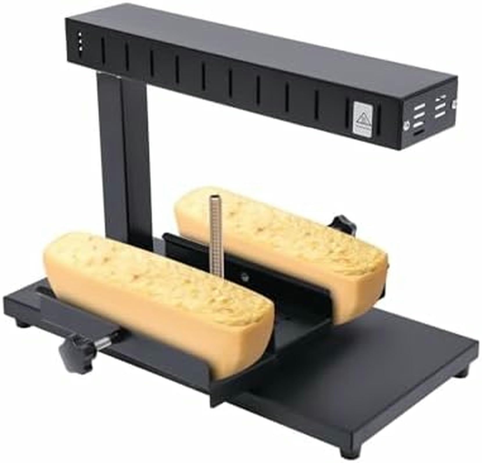Machine À Faire Fondre Les Nachos avec des Grillades De Fromage Commercial, 750 W Raclette Électrique, Chauffage Rapide Multifonction, 2 Demi-Roues À Fromage Ajusté Et Incliné.