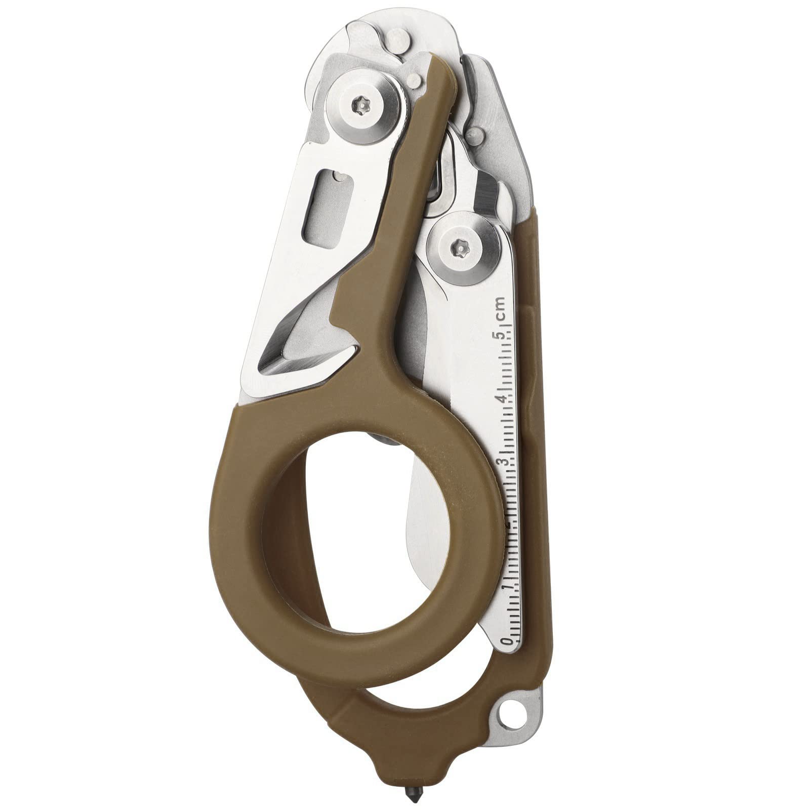 DADEA Cesoie di Emergenza 6 in 1 Raptor Response, Pinze Pieghevoli Tattiche con Taglierina a Cinghia e Interruttore di Vetro, Marrone