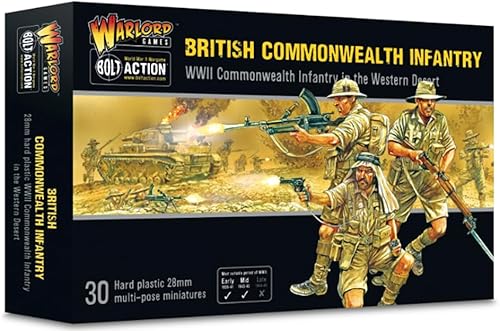 Miniatura 7 de Warlord Bolt Action British Commonwealth Desert Infantry 1:56 Miniaturas de mesa – Juego de soldados de la Segunda Guerra Mundial en miniatura