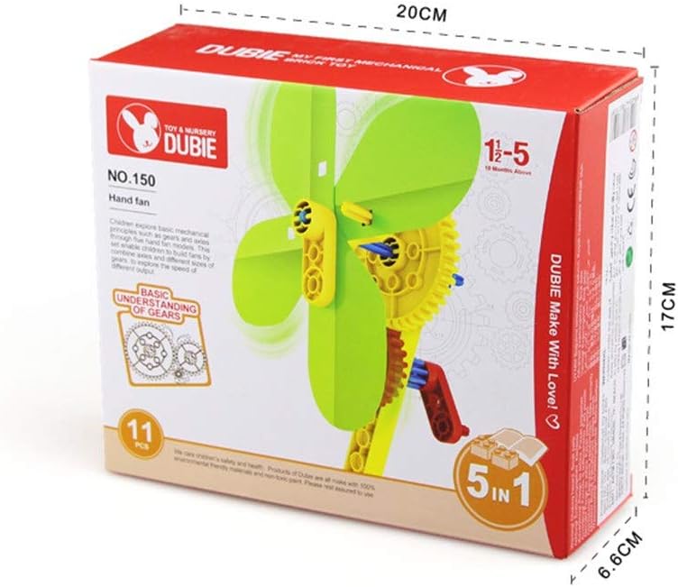 積み木 子供3-12歳スペルインサート手を振る移動ファンビルディングブロックパズルビルディングブロック子供のおもちゃ 知育玩具 (C