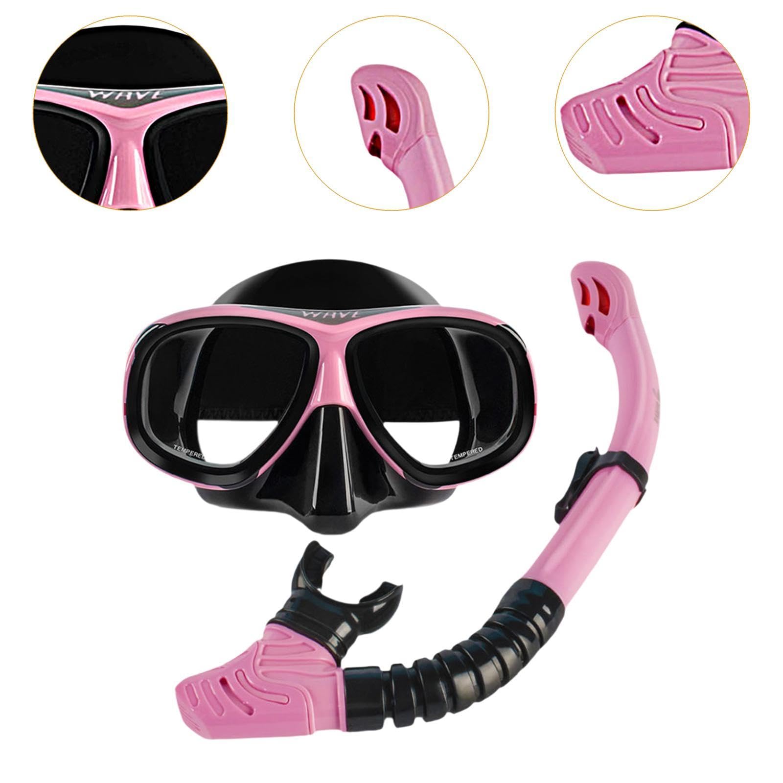 Snorkel Set Kit de Snorkel Gafas Antiniebla Mascarilla Gran Visión Tubo Silicona Anatómica Material Adecuado para Adultos