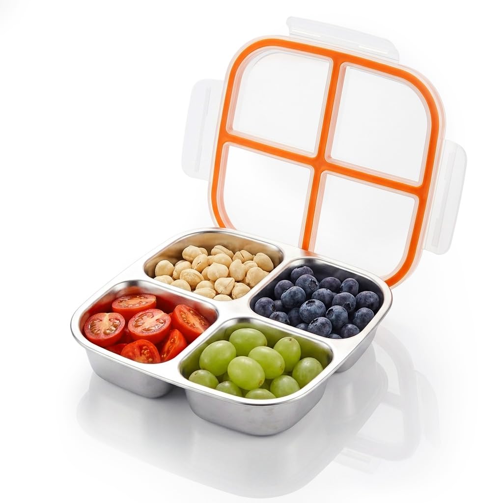 Supvox Kids Snack Box - Stainless Steel Lunch Box -1