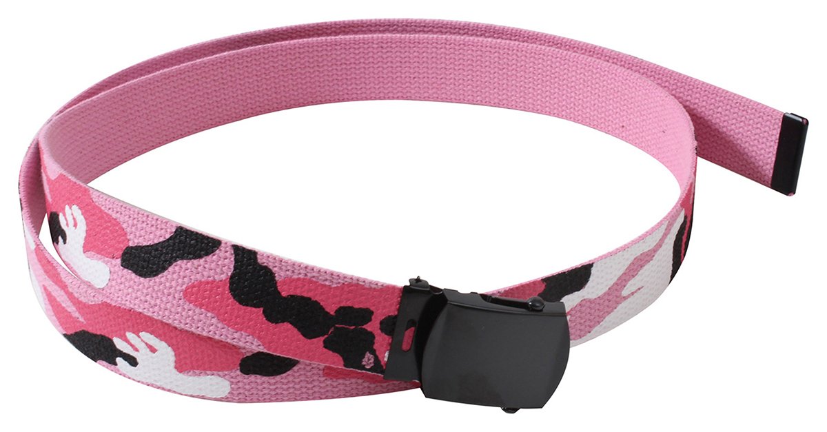 Rothco Camo Reversible Web Belt (Pink Camo/Pink, 54 Inches)