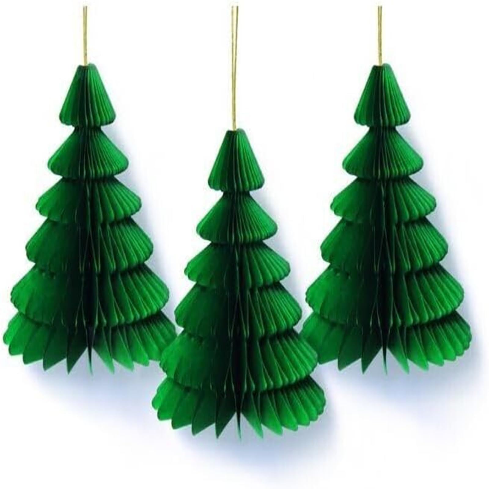 Paulstore Green 3 Pcs Honeycomb Baubles Paper Christmas Tree Christmas Party Decoration