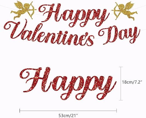 Miniatura 6 de Decoración de fiesta para el día de San Valentín, decoración colgante para boda, San Valentín, dormitorio, con pancarta de feliz día de San