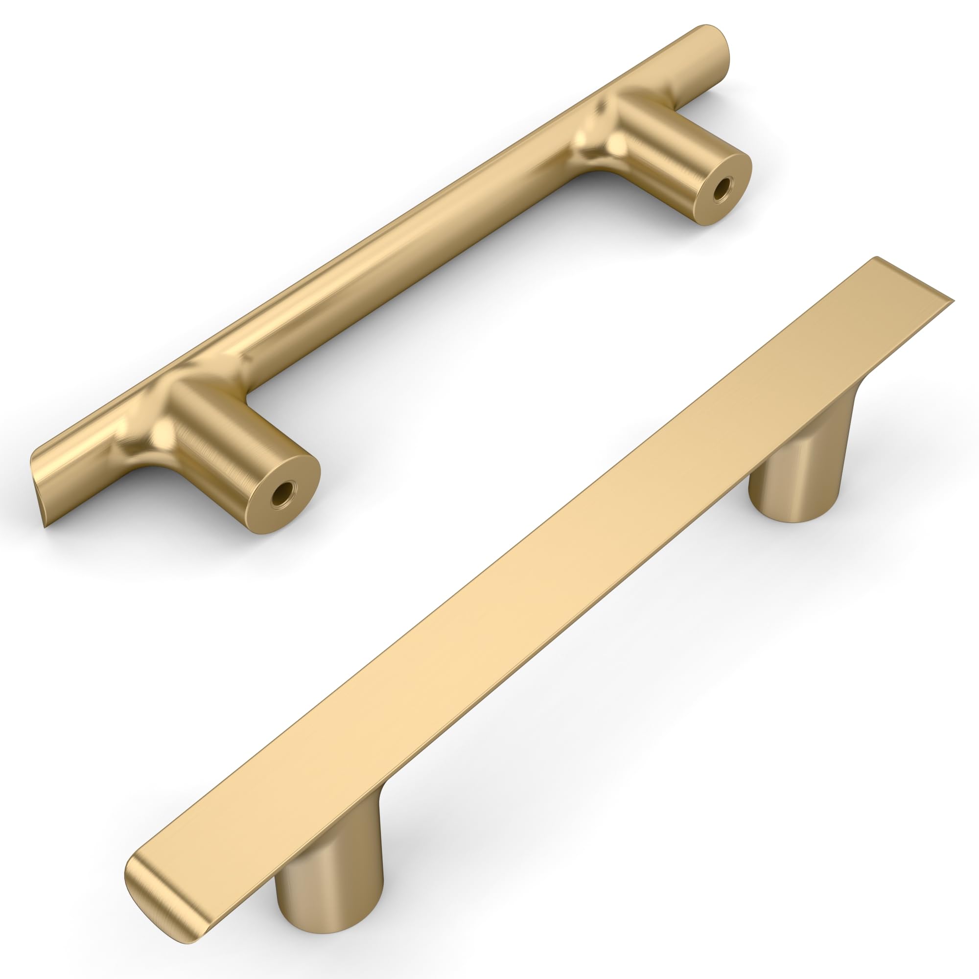 Photo 1 of Amerdeco 10 Pack Champagne Bronze Cabinet Pulls 3.75 Inch(96MM) Hole Centers Kitchen Cabinet Handles Hardware Kitchen Handles for Cabinets Cupboard Handles Drawer Pulls ZH0028