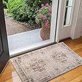 wxnzsl Area Rug 2x3 Washable Rugs Non Slip Vintage Low Pile Rug,Small Boho Accent Entryway Rug for L