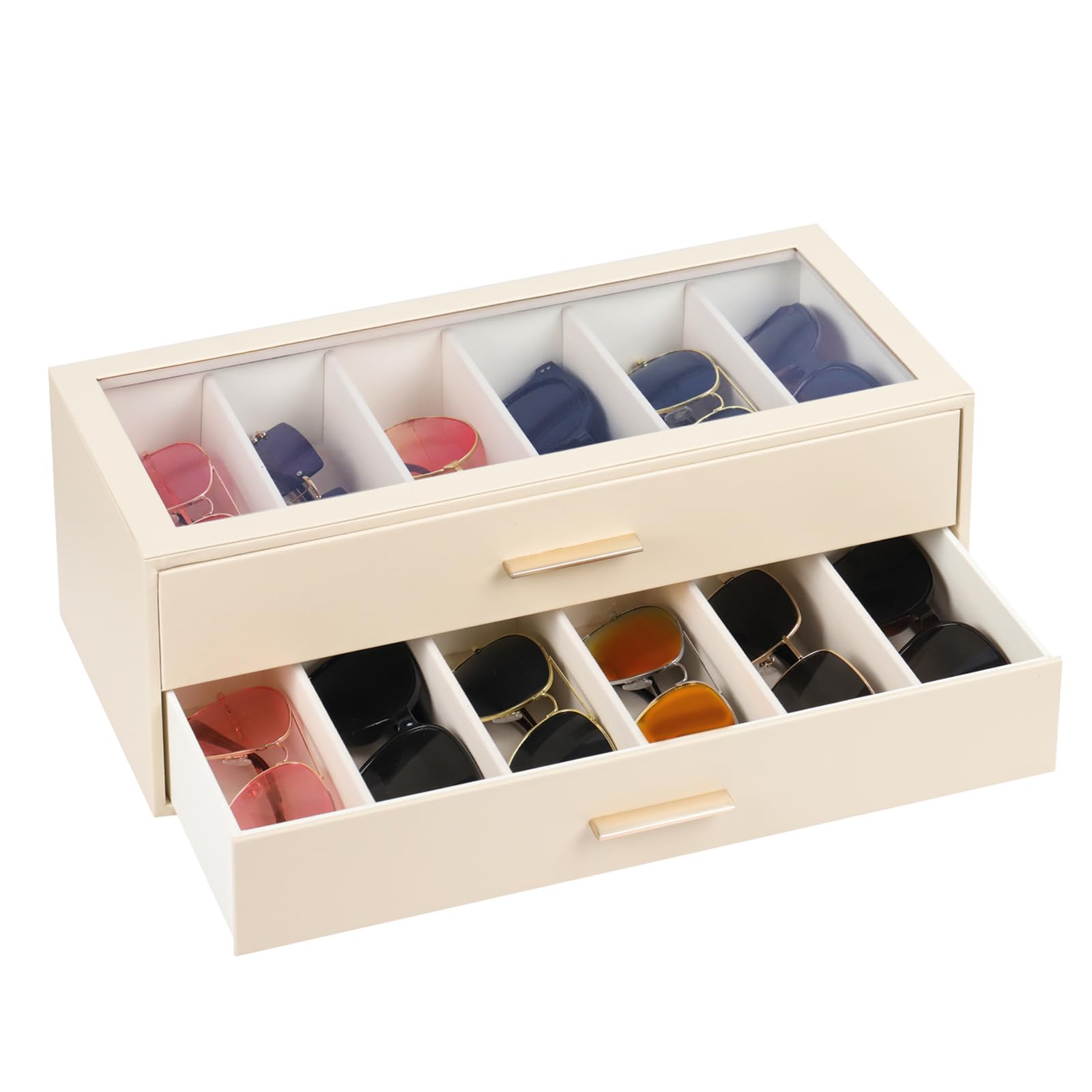 Boîte de présentation à 2 couches AUTORK pour organiser vos lunettes de soleil