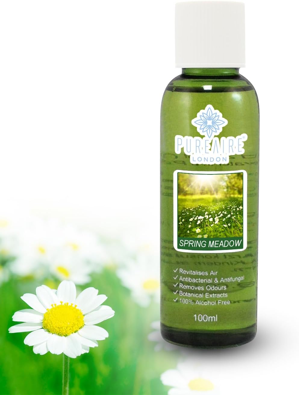 PureAire Essential Oil Blend Spring Meadow 100ml Essential Oils for Diffusers for Home Aroma Essence for Diffusers Air Purifiers Aromatherapy Relaxation Botanical Extracts Water Soluble Fragrance