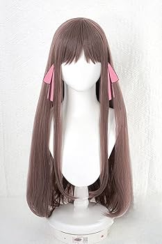 k.tonaya♡ Amazon.com : osseoca Long Straight Cosply Wig Cool Brown