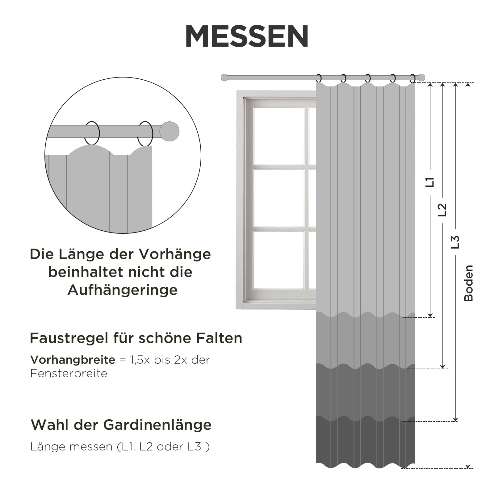 Joydeco Gardinen mit Kräuselband Blickdicht Vorhänge Schienensystem Verdunkelungsvorhang mit Haken Thermovorhang Kälteschutz Schlafzimmer Wohnzimmer 2er Set 245x132cm Sandfarbe