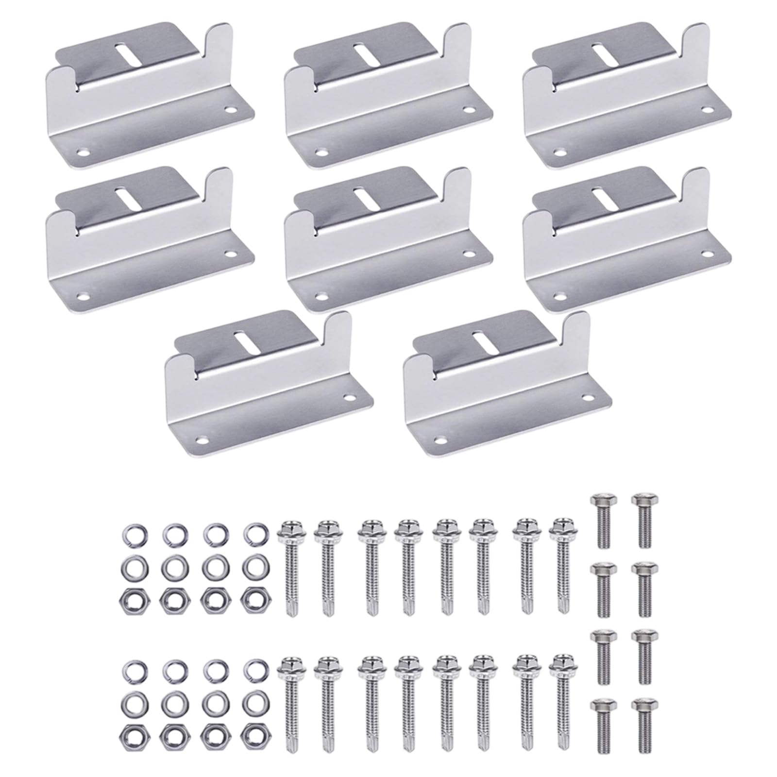 Kit de montage solaire en acier inoxydable avec supports et vis de fixation