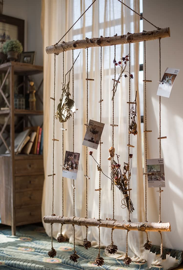 Decorazione per la casa Appeso, Decorazione della Parete Artigianato Artigianale Soggiorno Camera da Letto Betulla Naturale Betulla Wood Wall Appeso, 70x115cm
