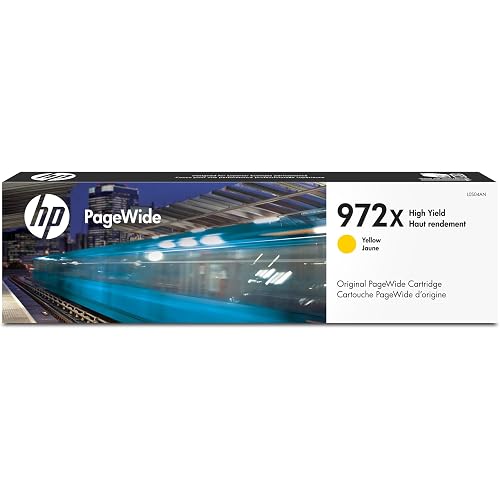 HP 972X PageWide Ink Cartridge | High Yield Yellow | Works with Pro 452, 477, 552dw, 577 Series | L0S04AN