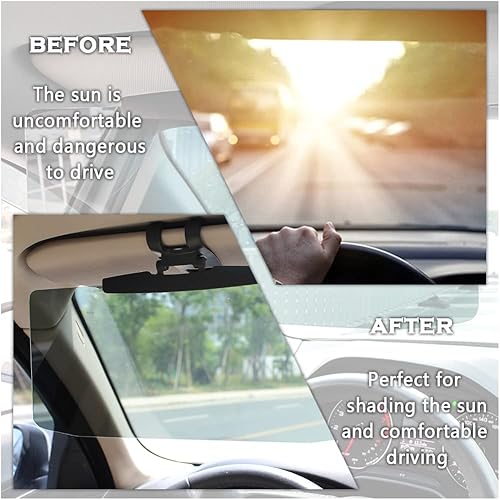 Miniatura 4 de Visera solar antirreflejos para automóvil, parasol para protección solar y ceguera de nieve, bloquea los rayos UV del 97.4% y extensor de visera de