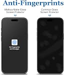 Mothca Matte Privacy Screen Protector for iPhone 17/ iPhone 16 Pro Anti-Spy, Anti-Glare Full Coverage Tempered Glass Anti-Fingerprint 6.3 inch (1 Pack)