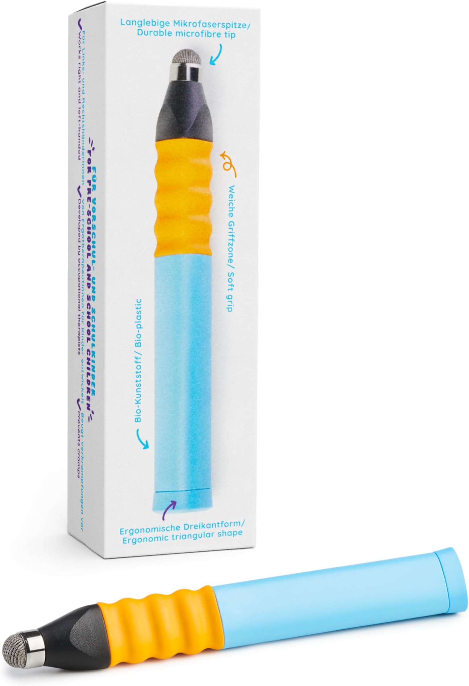 Tablet Stift für Kinder | Eingabestift für Edurino Figuren | Lernspiele ab 4 Jahren | Dreipunktgriff | Stylus Touch Pen (Hellblau Tablet Stift für Kinder | Eingabestift für Edurino Figuren | Lernspiele ab 4 Jahren | Dreipunktgriff | Stylus Touch Pen (Hellblau