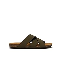 Scholl Didier Sandal con Fasce Intrecciate in Pelle Sintetica con Suola in Sughero Naturale e Tomaia Morbida, Design Aperto per Massimo Sostegno e Sicurezza