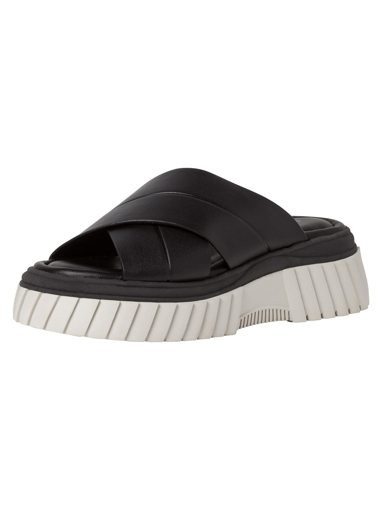s.Oliver 5-5-27213-20, Slides Sandals Woman, Black/White, 37 EU