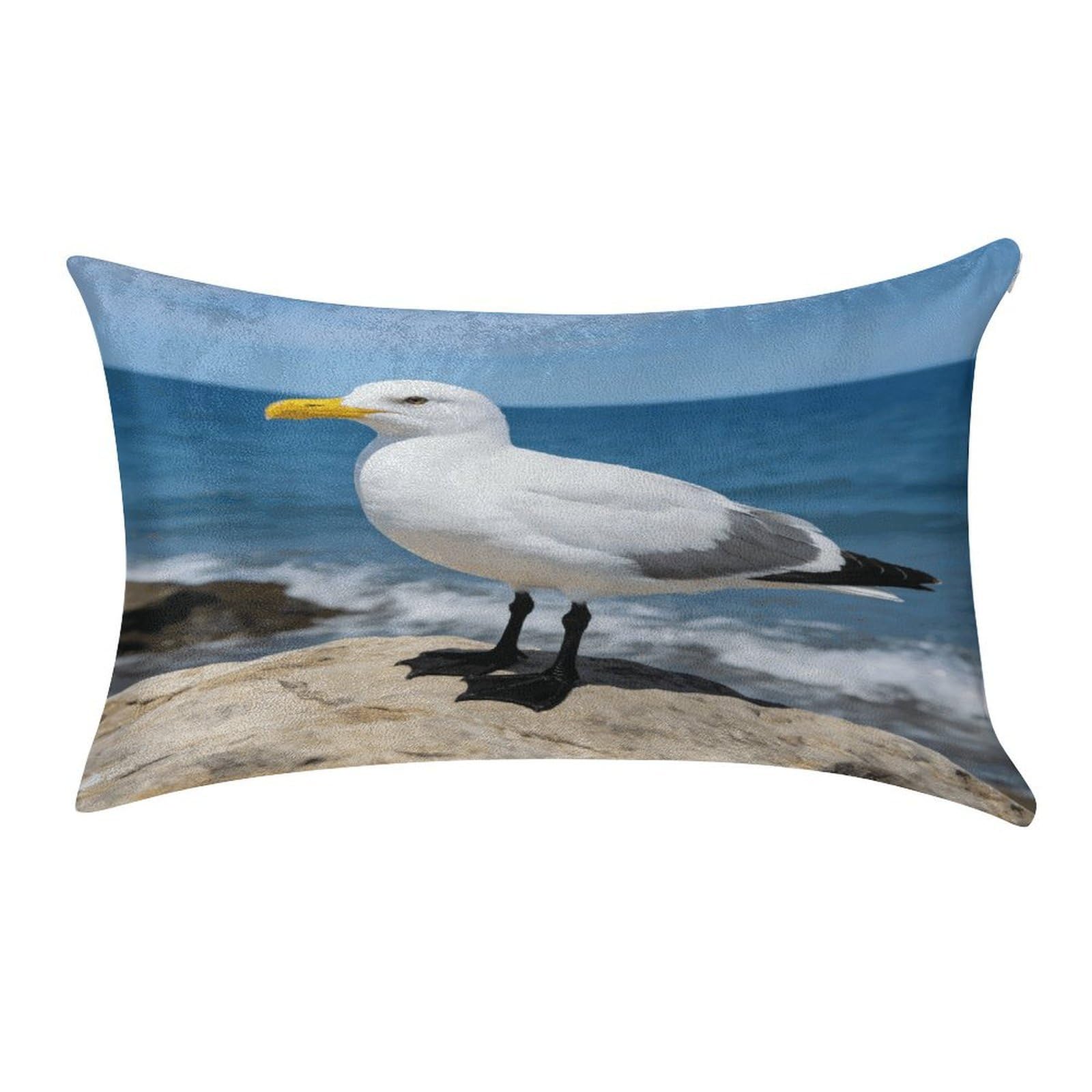 MUSM Seagull Pillow Case 12"X20" Luxury Velvet Throw Pillow Cover Fade Resistant Cozy Soft Pillowcases Pillow Protector Pillow Shams Lumbar Pillow Shells for Home&Gifts