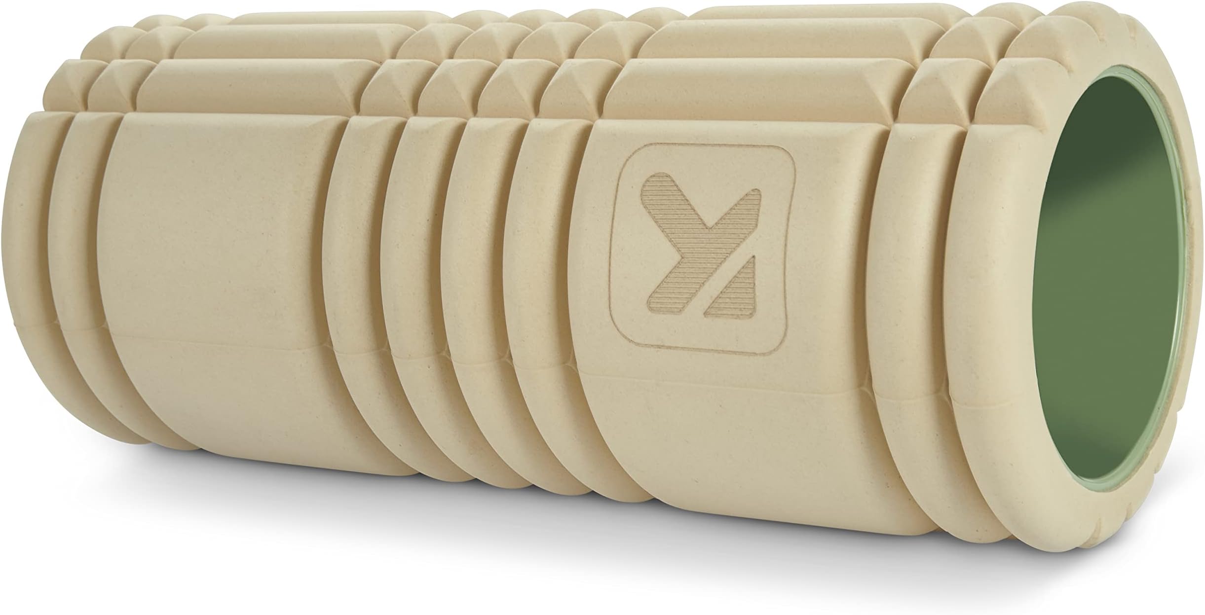 GRID Patented Multi-Density Foam Massage Roller (30% Renewable Materials) for Exercise, Deep Tissue and Muscle Recovery - Relieves Muscle Pain & Tightness, Improves Circulation (13"), Tan