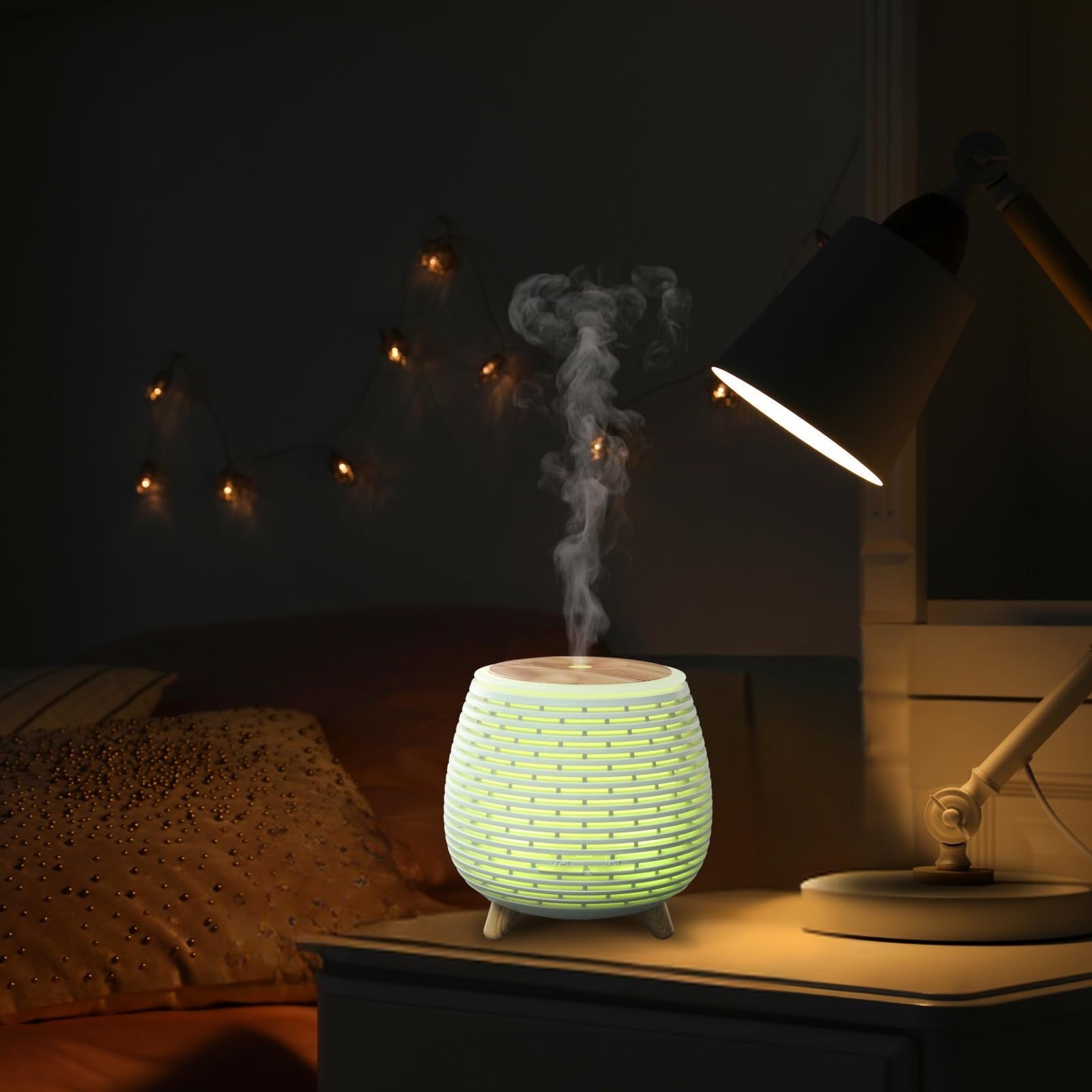 Zen'Aroma Difusor de Aceite Esencial Lola, difusor ultrasónico de aromaterapia fría difusor de Perfume eléctrico USB, 2 Modos de difusión, Apagado automático, iluminación LED, silenciador y Compacto