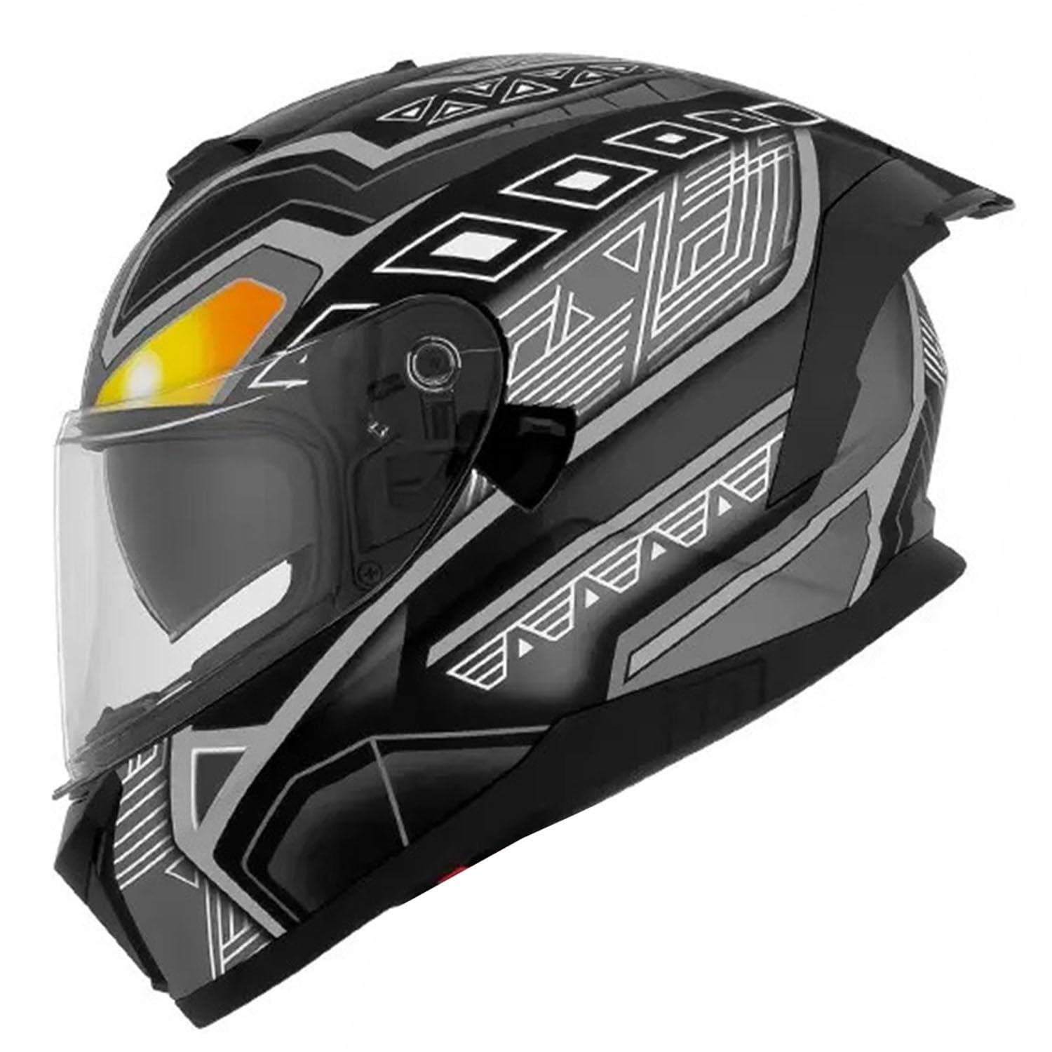 Caschi Integrale Motocicleta Retrò Approvato DOTECE Casco Moto Integrali Con Doppia Visiera Elmetto Integrato Cross E Off-Road Ventilazione Respiratoria Ad Alta Efficienza
