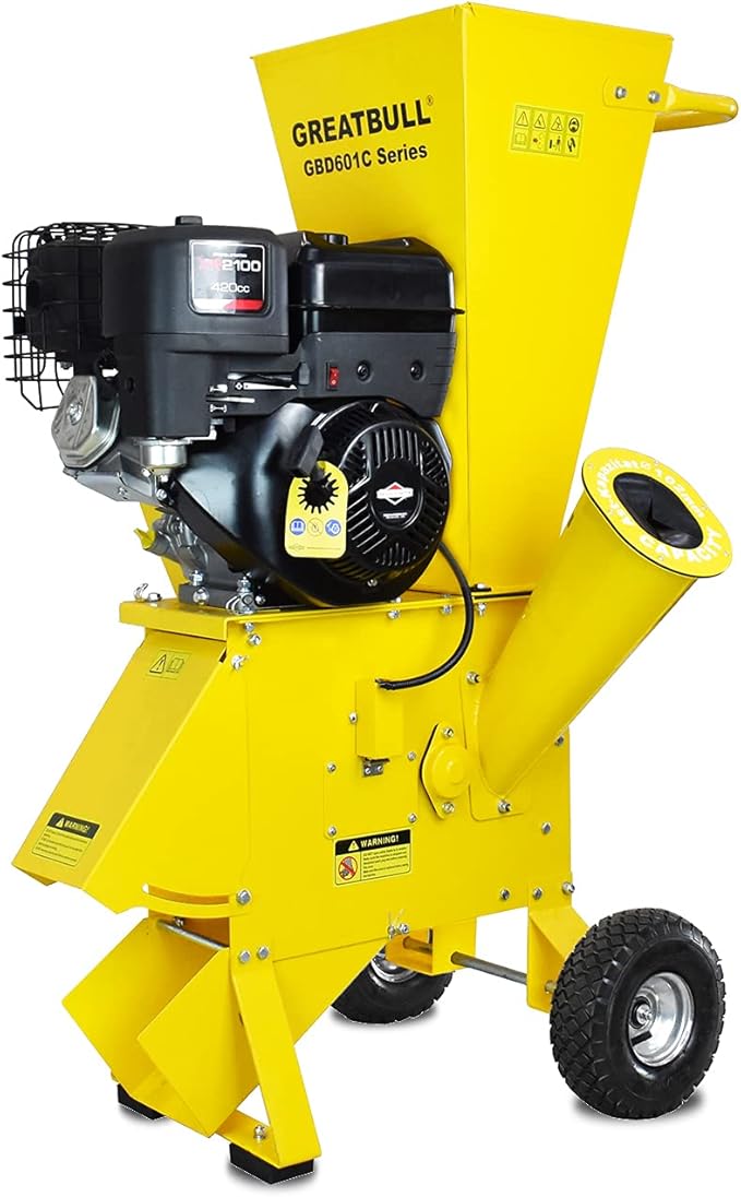 GREATBULL Wood Chipper Shredder Mulcher with 13.5hp Briggs&Stratton