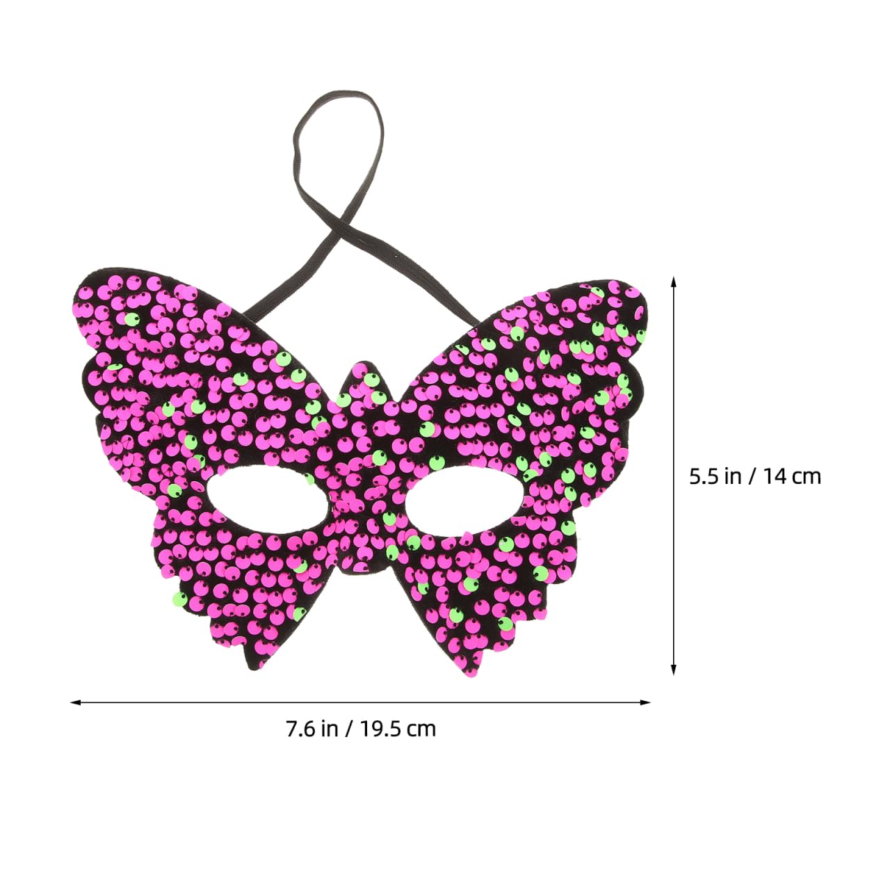 DEARMAMY Butterfly Masquerade Mask - Venetian Eyemask with Sequins for Carnival, Halloween, Cosplay & Party Costume