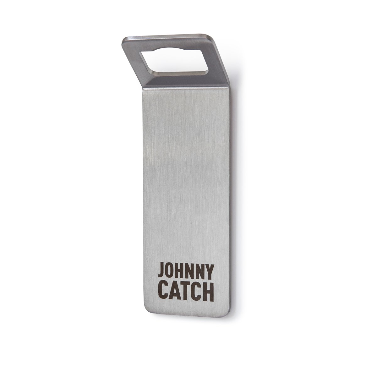 höfats - Johnny Catch Magnet silber - Edelstahl Wand-Flaschenöffner mit Magnet - fängt bis 20 Kronkorken - Bieröffner und Flaschenöffner mit schraubenloser Montage