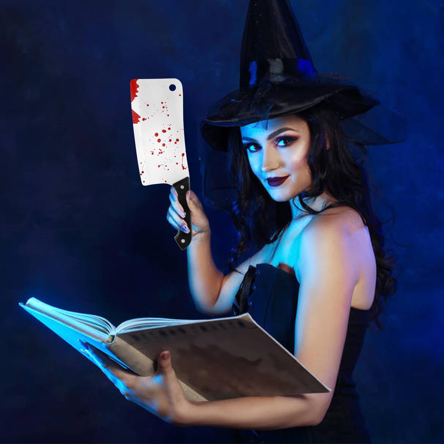 DERAYEE Halloween Messer 2 Stück - 30cm Fake Messer Mit Blut