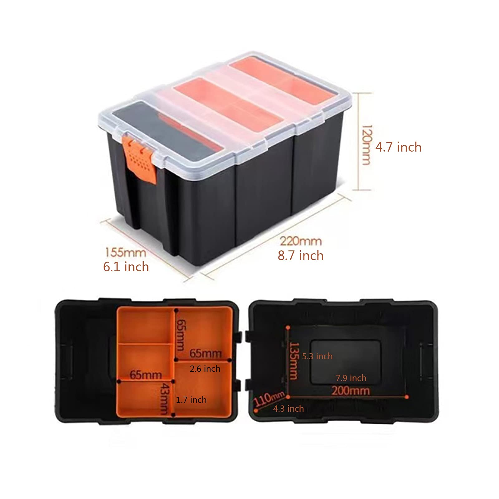 Cassetta Portautensili 4 pezzi/set cassetta degli attrezzi custodia in plastica combinata con coperchio trasparente contenitori for esche da pesca accessori hardware cassetta degli attrezzi Cassetta P