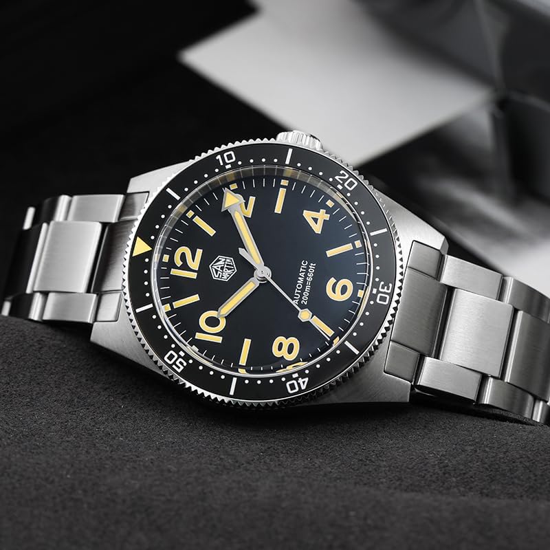 San Martin Men Watch 62 mas SN0139, 39 mm 20 Bar Diver Watch NH38 Automatic Mechanical Luxury Diving Waterproof Wrist Watch