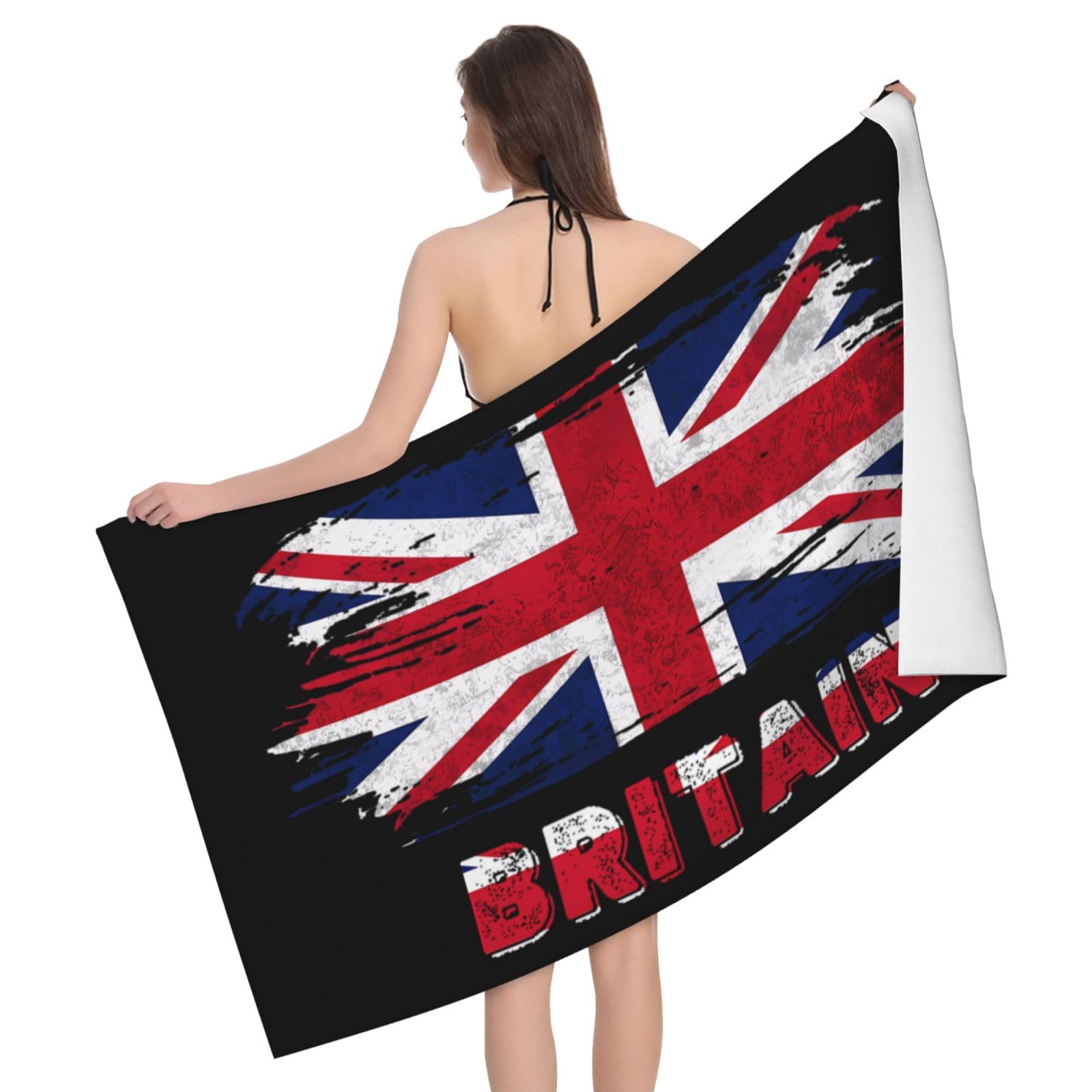HLBSDM Microfiber Britain Flag Beach Towel Quick Dry Soft Sand Free Beach Towels for Pool Swim Beach Lightweight Thin Towels