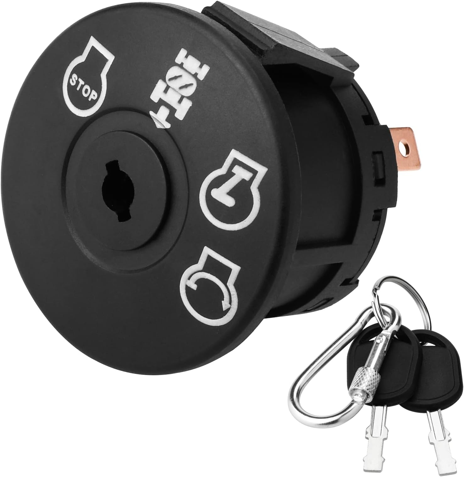 Ignition Switch 4 Position with Key for Craftsman, Husqvarna, AYP, Sears, Poulan Pro Riding Lawn Mower Tractor 193350 532193350