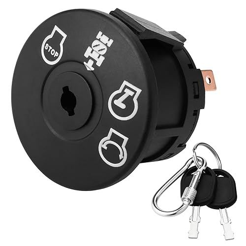 Interruptor de encendido 4 posiciones para Craftsman, Husqvarna, AYP, Sears, Poulan Pro Riding Lawn Mower Tractor 193350 532193350