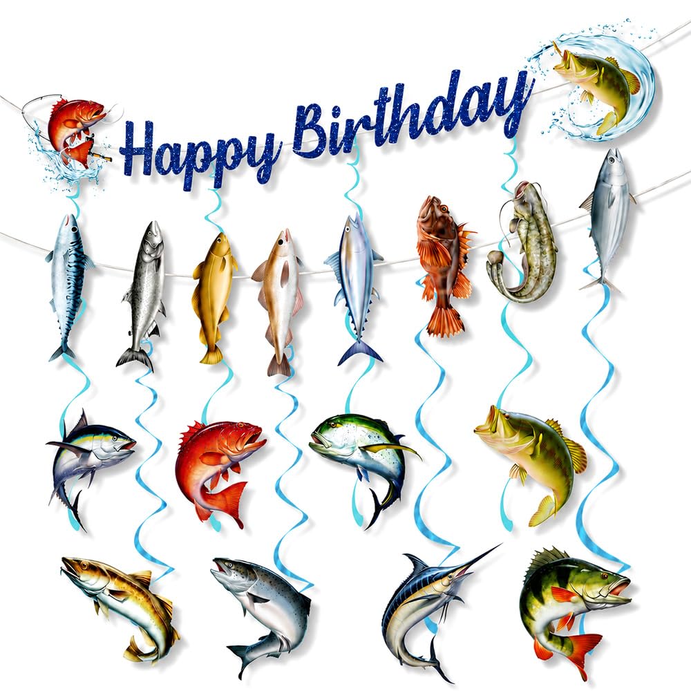 10Pcs Fishing Party Decorations Set for Angler Parties Ocean Celebration