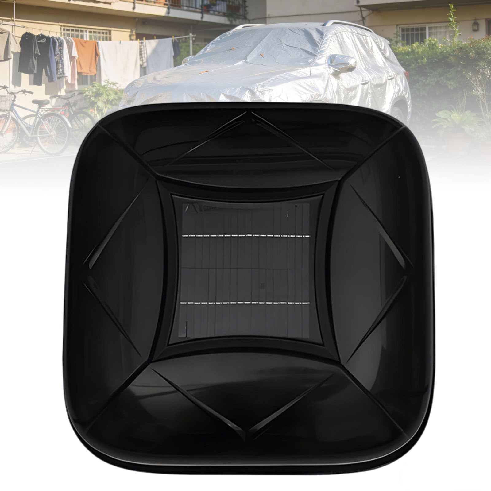 Ymnogjie Fully Automatic Outdoor Car Cover,Portable Weather Shelter,Car Cover Solar Charging,Intelligent Remote Control Electric Shrinkage Car Window Covers for Outdoor Indoor Use Black-2L