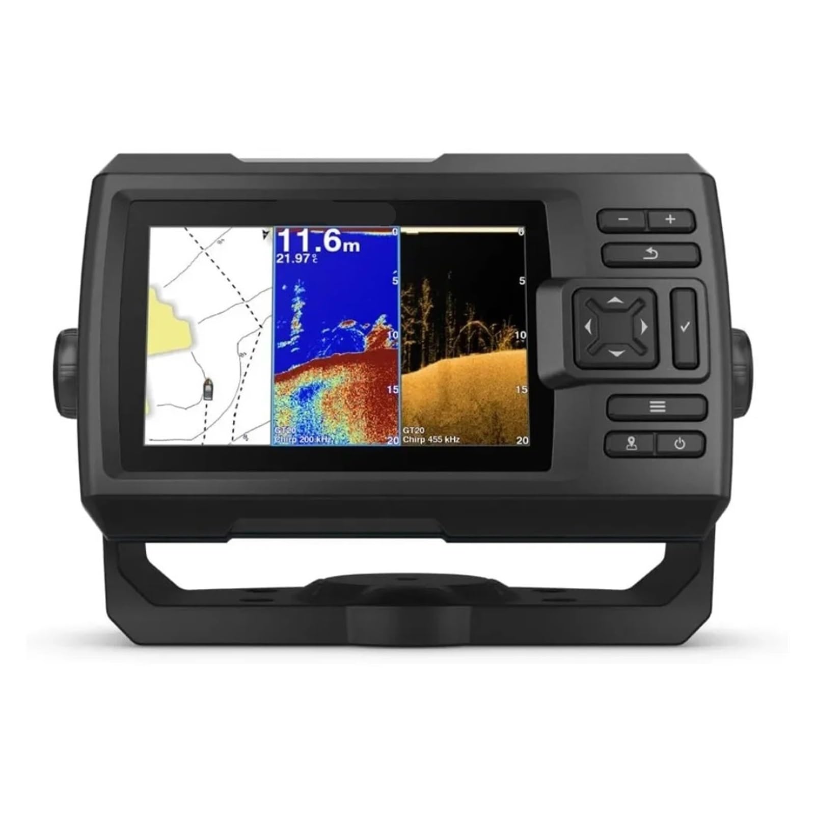 5" GPS Fishfinder Fish Finders CHIRP Traditional And ClearVu Scanning Sonar Transducer Goods for Fishing Tackle Fising Finder