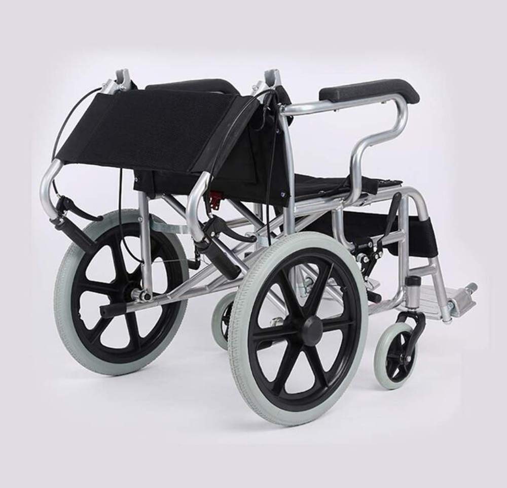 Silla de Ruedas Manual,Sillas de Ruedas de Transporte Silla de Ruedas de Conducción Médica Brazos Y Elevación de Piernas para Descanso Silla de Ruedas Manual Ligera Y Plegable/Blue