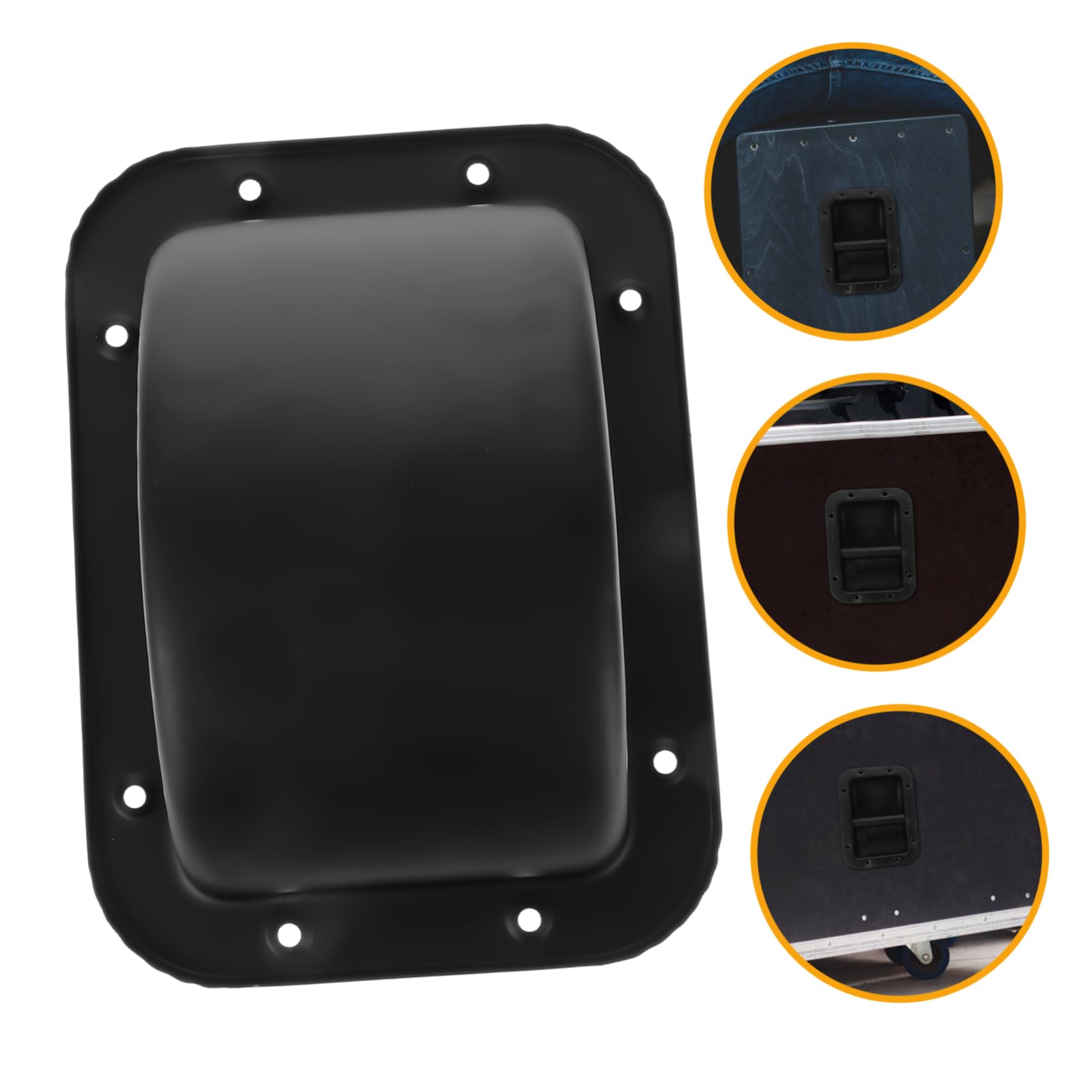 Maniglia per Altoparlante in Ferro per Altoparlante Maniglia per Amplificatore di Ricambio Nera 220 * 162 Mm Resistente E Confortevole