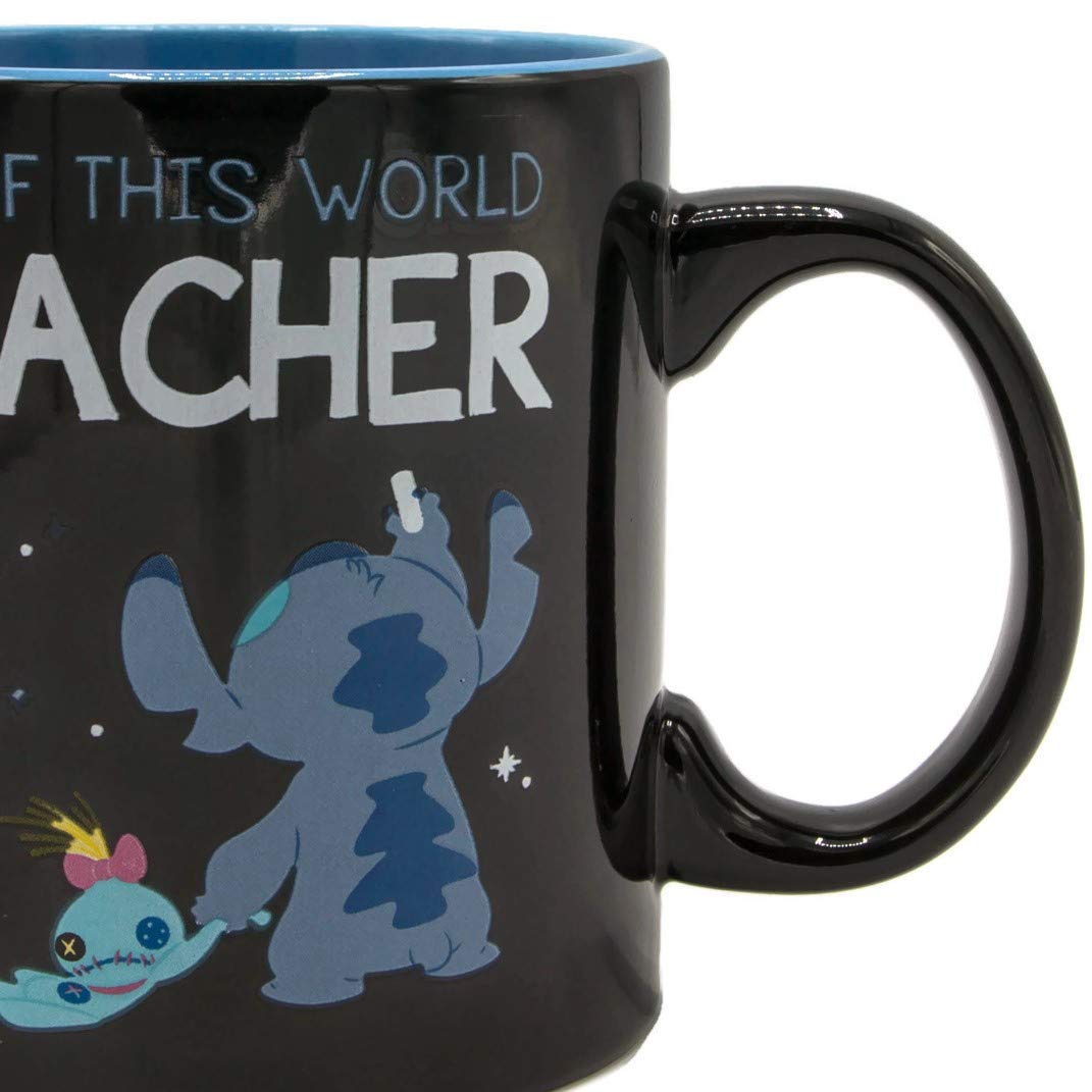Silver Buffalo LI140634 Lilo and Stitch Out of this World Teacher Ceramic Mug, 20-Ounce, Multicolored