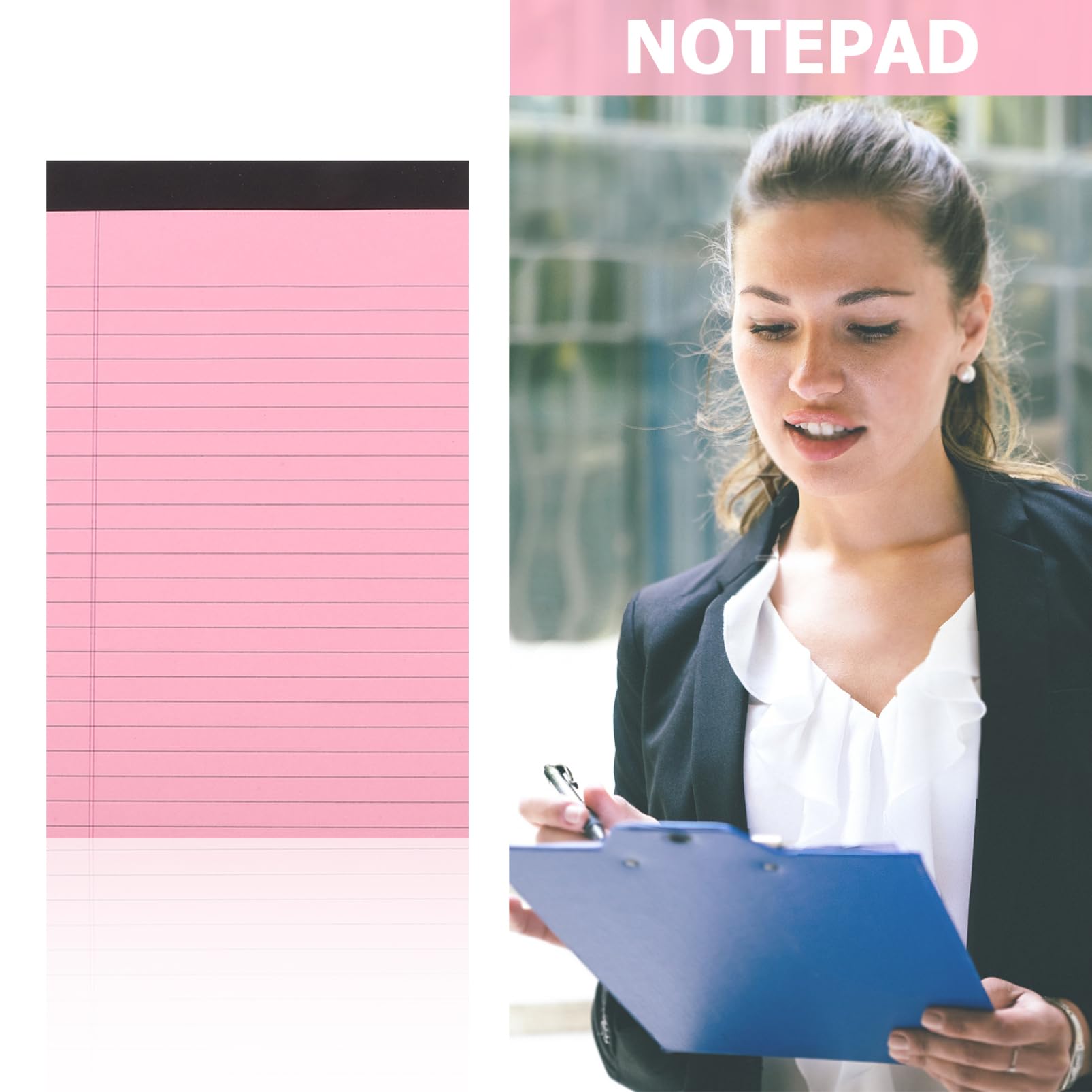 Legal Pad A5 Rosso in Carta 4 Pezzi, Lined Notepad | Quadernoni, Taccuino Appunti, Blocchi per Scrivere, Quaderni Appunti, Decorazioni Scuola