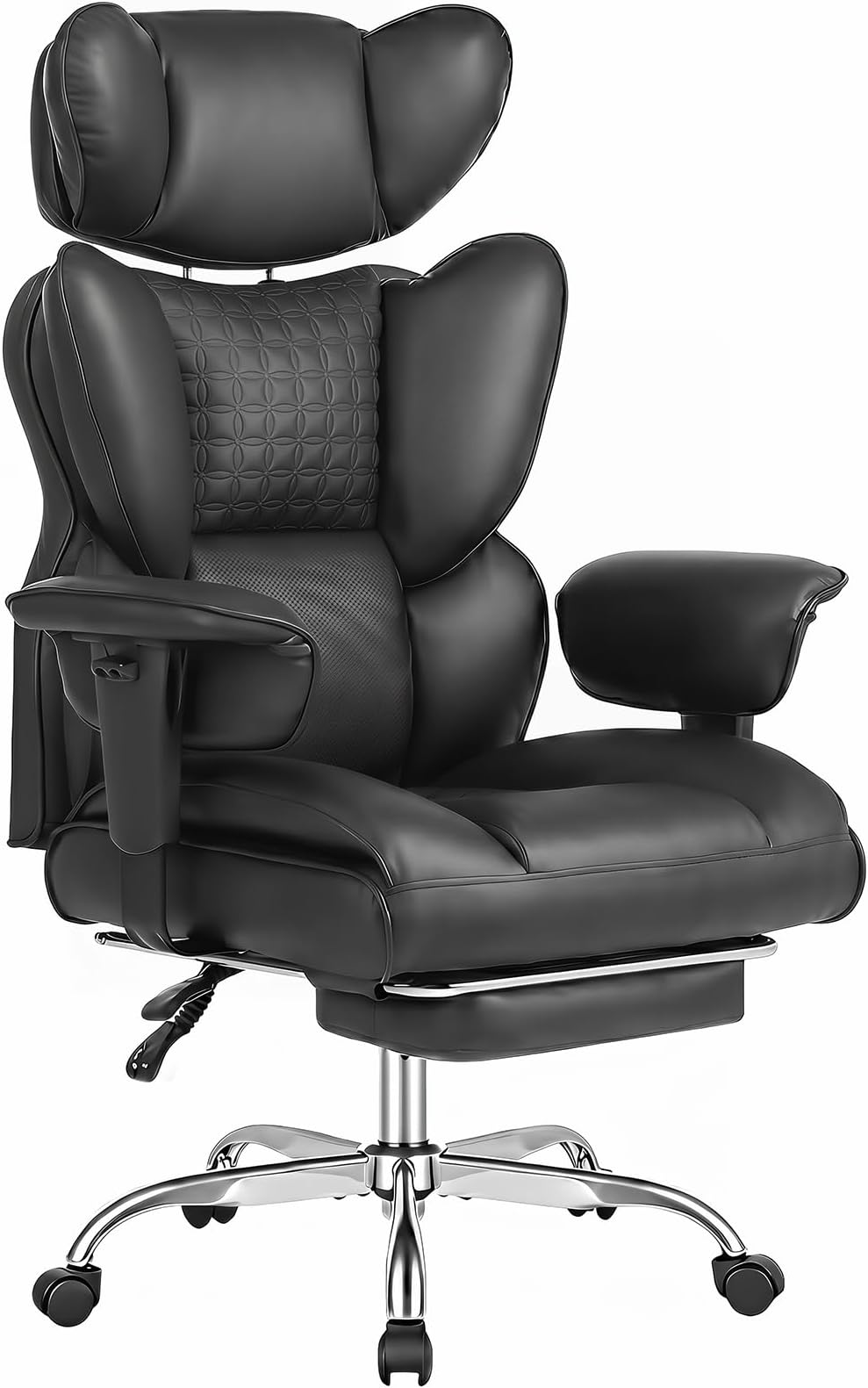 DUMOS Big and Tall Home Office Desk Chair, Executive Chair with Footrest