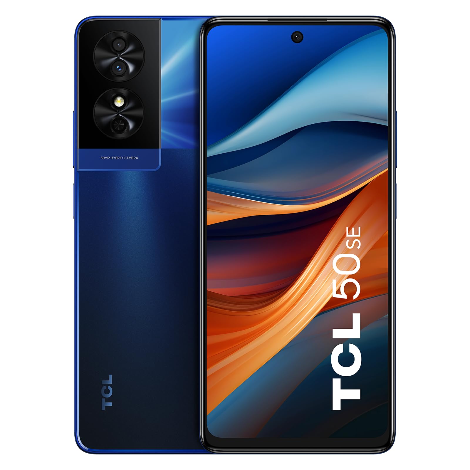 TCL 50 SE Mobiltelefon ohne SIM-Lock, 6,78" FHD+ 90 Hz NXTVISION-Display, 4 GB RAM + 128 GB ROM, 50-MP-Kamera, 5010-mAh-Akku, 33-W-Schnellladung, Midnight Blue