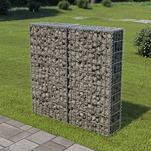 Myheimly Gabione,Steinkorb Steingabionen Drahtkorb Mauer Säule Wand, Drahtkorb für Außenbereich, Gabionenkorb Steingabione, Verzinktes Eisen Gabione 100 x 20 x 100 cm Myheimly Gabione,Steinkorb Steingabionen Drahtkorb Mauer Säule Wand, Drahtkorb für Außenbereich, Gabionenkorb Steingabione, Verzinktes Eisen Gabione 100 x 20 x 100 cm