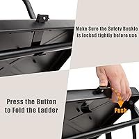 Vista 7 de Wiberwi 3 Step Ladder Folding Step Stool for Adults with Top Handrail 330 Lbs Capacity, Lightweight & Portable Step 3 Stool Ladders with Wide Pedal