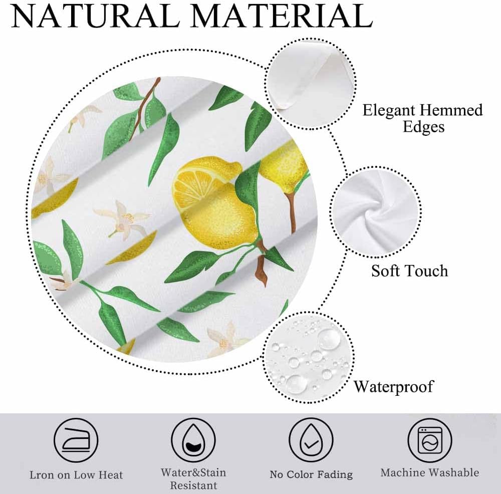 Tovaglia Antimacchia 300x140 cm Rettangolare Limoni Tovaglie Impermeabile 3 Metri Copritavolo Poliestere Protezione Tavolo Limone, per Feste (12-14 Posti) a-2738