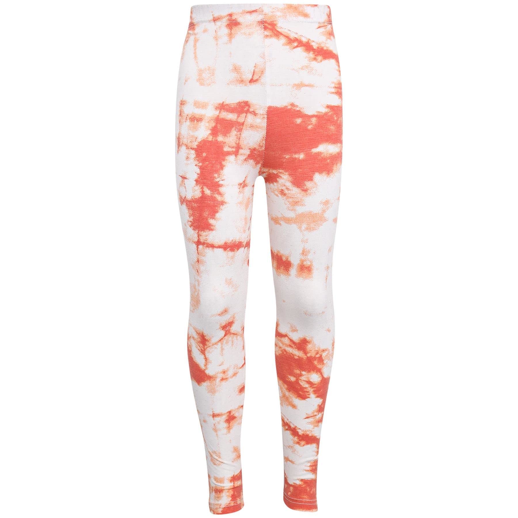 A2Z 4 Kids Girls Tie Dye Leggings Fashion Trendy - Tie Dye 250 Legging Orange 9-10